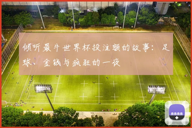 倾听最牛世界杯投注额的故事：足球、金钱与疯狂的一夜